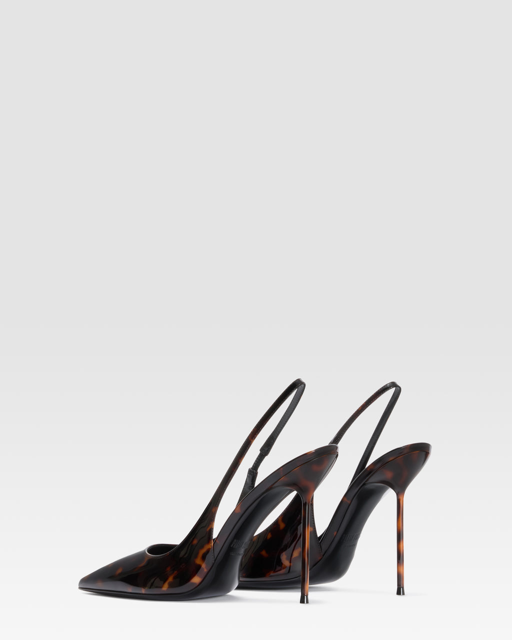 TORTOISE PATENT LEATHER SLINGBACK