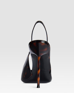 TORTOISE PATENT LEATHER SLINGBACK
