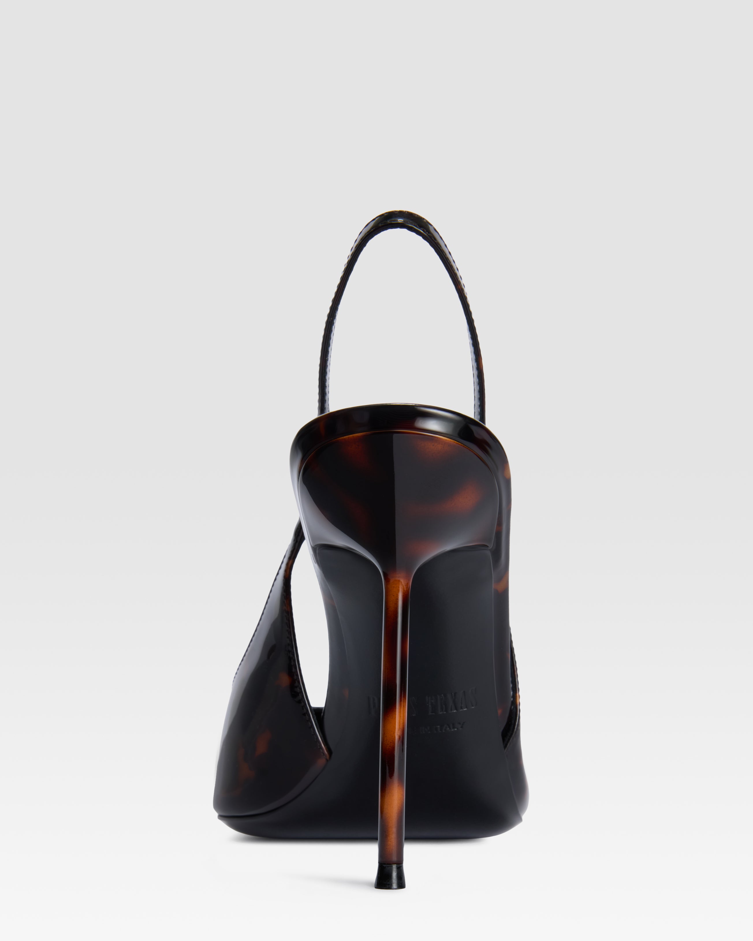 TORTOISE PATENT LEATHER SLINGBACK