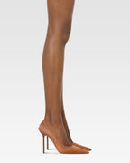 Slingbacks in cognac suede leather