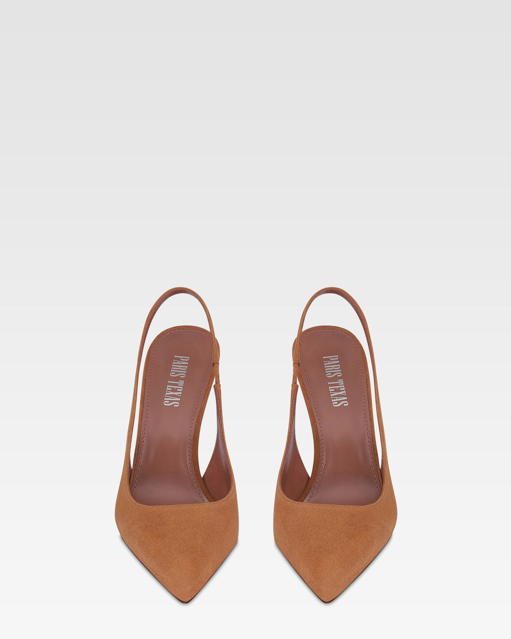 Slingbacks in cognac suede leather