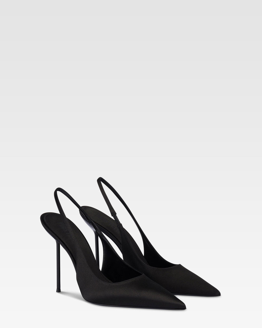 Slingbacks in raso nero