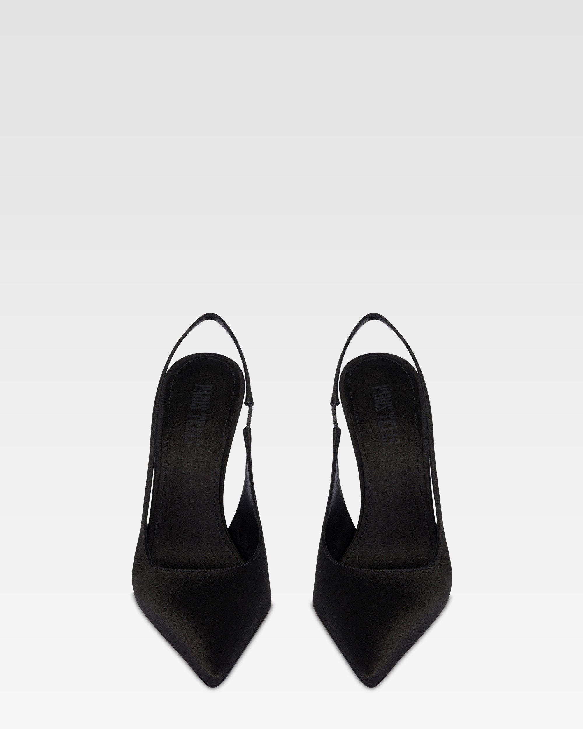 Slingbacks in raso nero