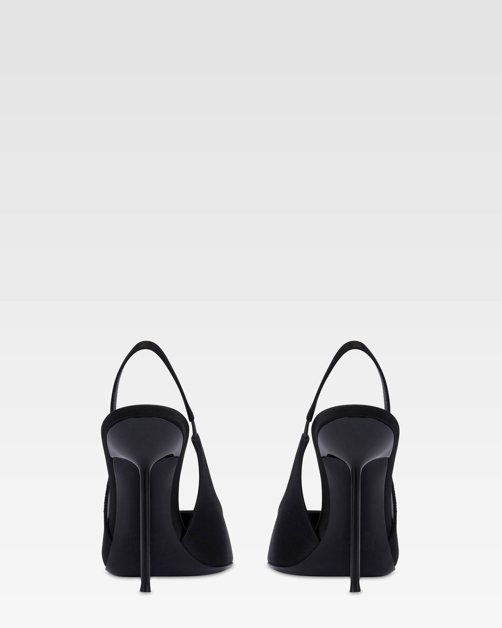 Slingbacks in raso nero