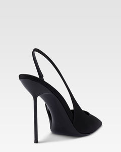 Slingbacks in raso nero