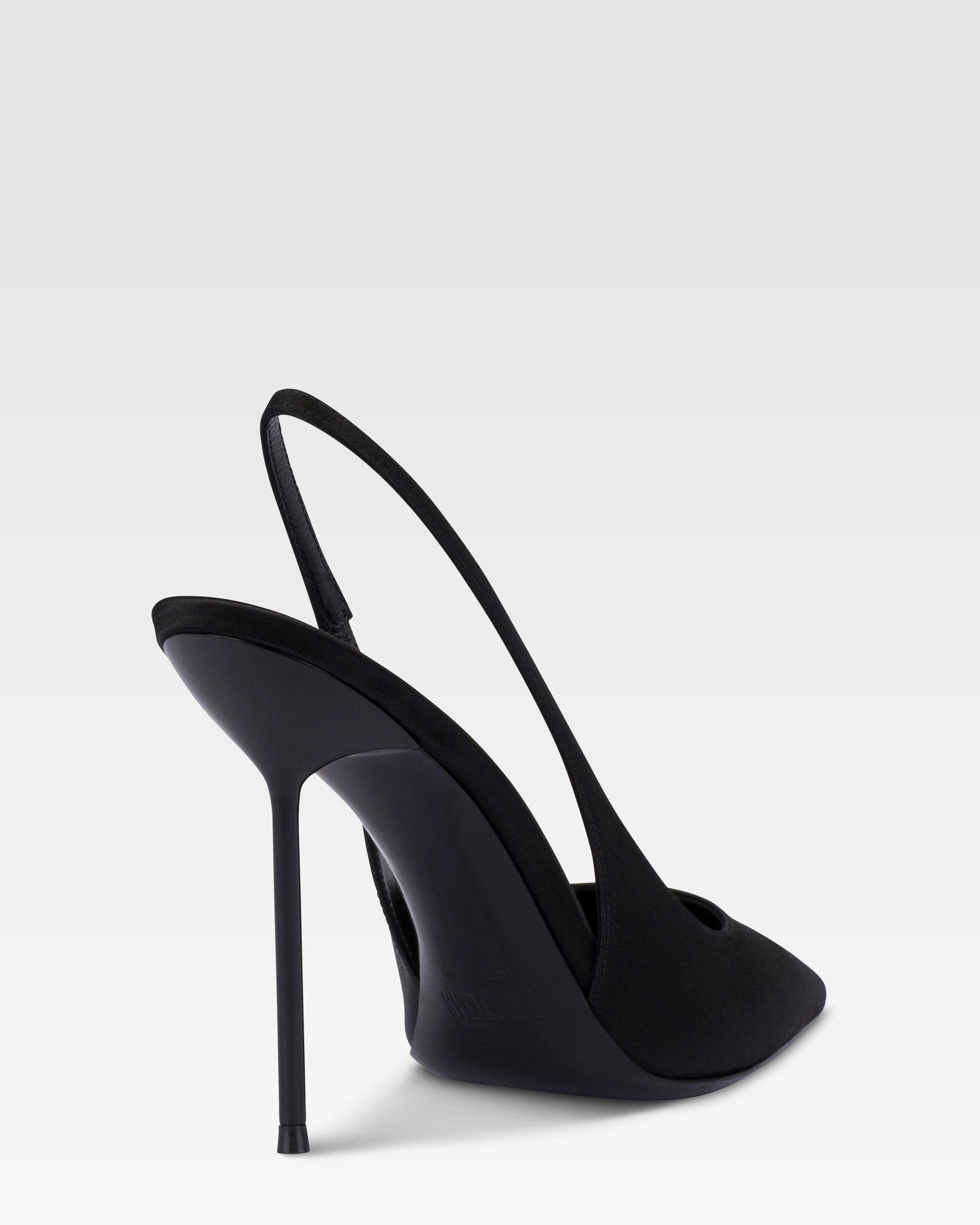 Slingbacks in raso nero