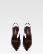 Patent leather slingback