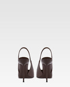 Patent leather slingback