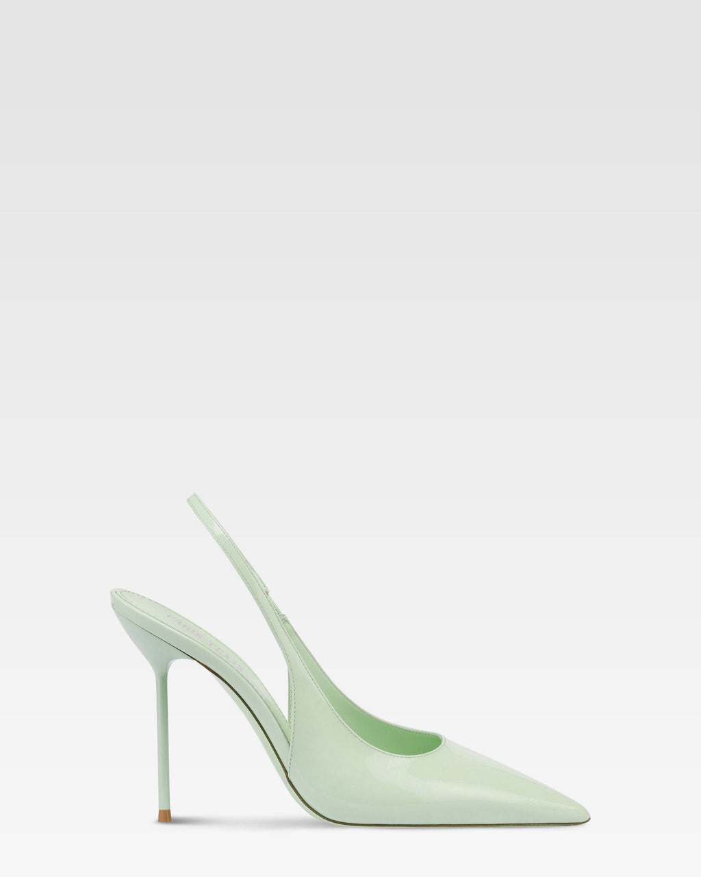 Slingbacks in mint patent leather