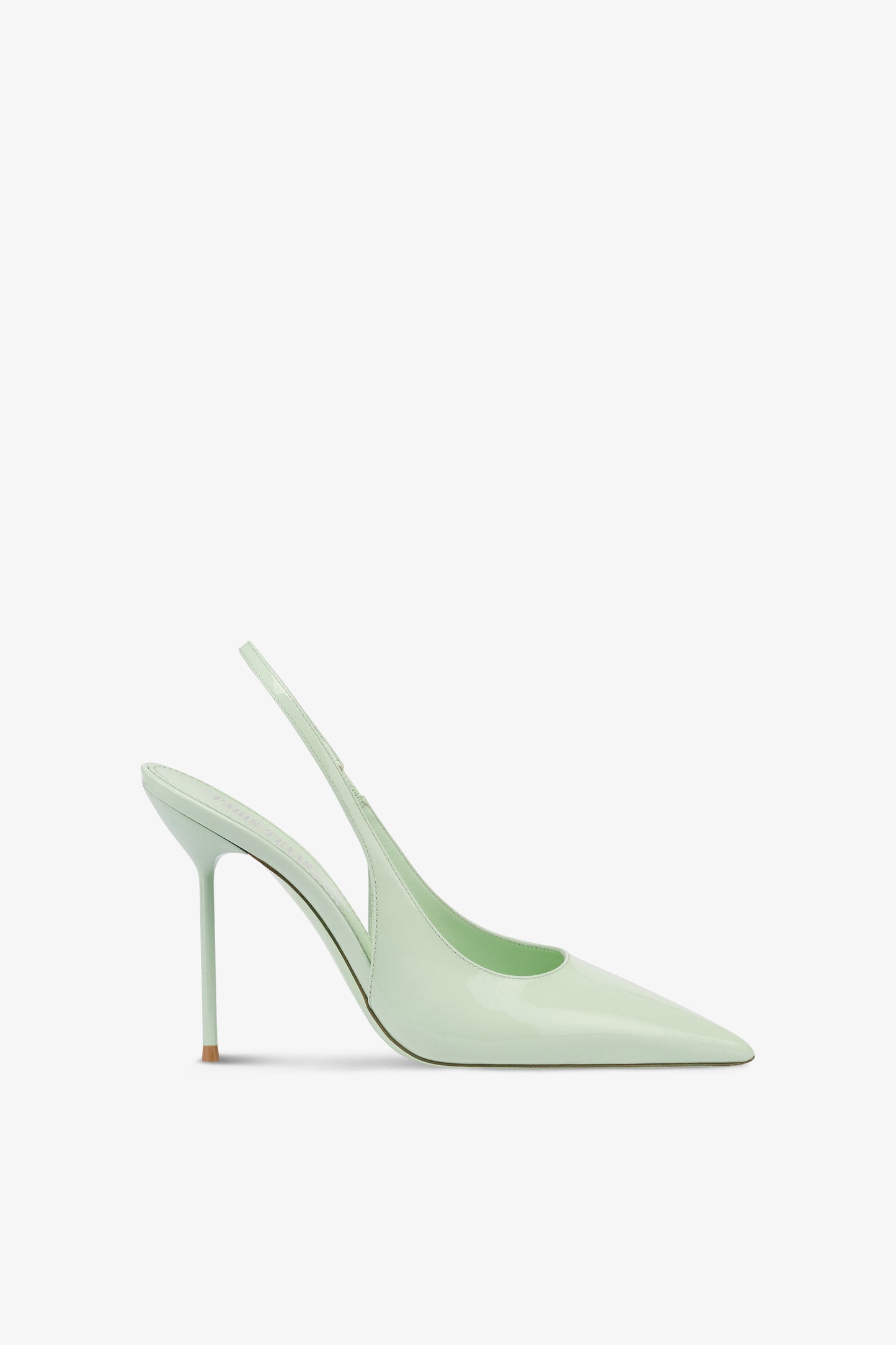 Slingbacks in mint patent leather