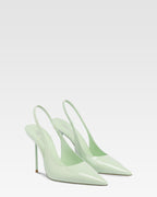 Slingbacks in mint patent leather