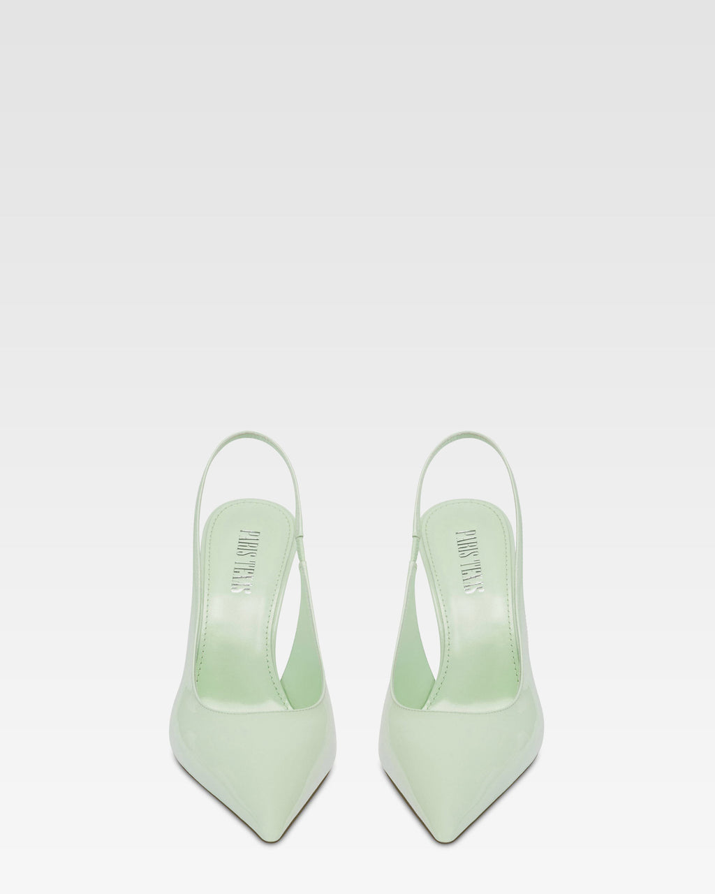 Slingbacks in mint patent leather