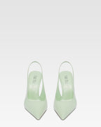Slingbacks in mint patent leather