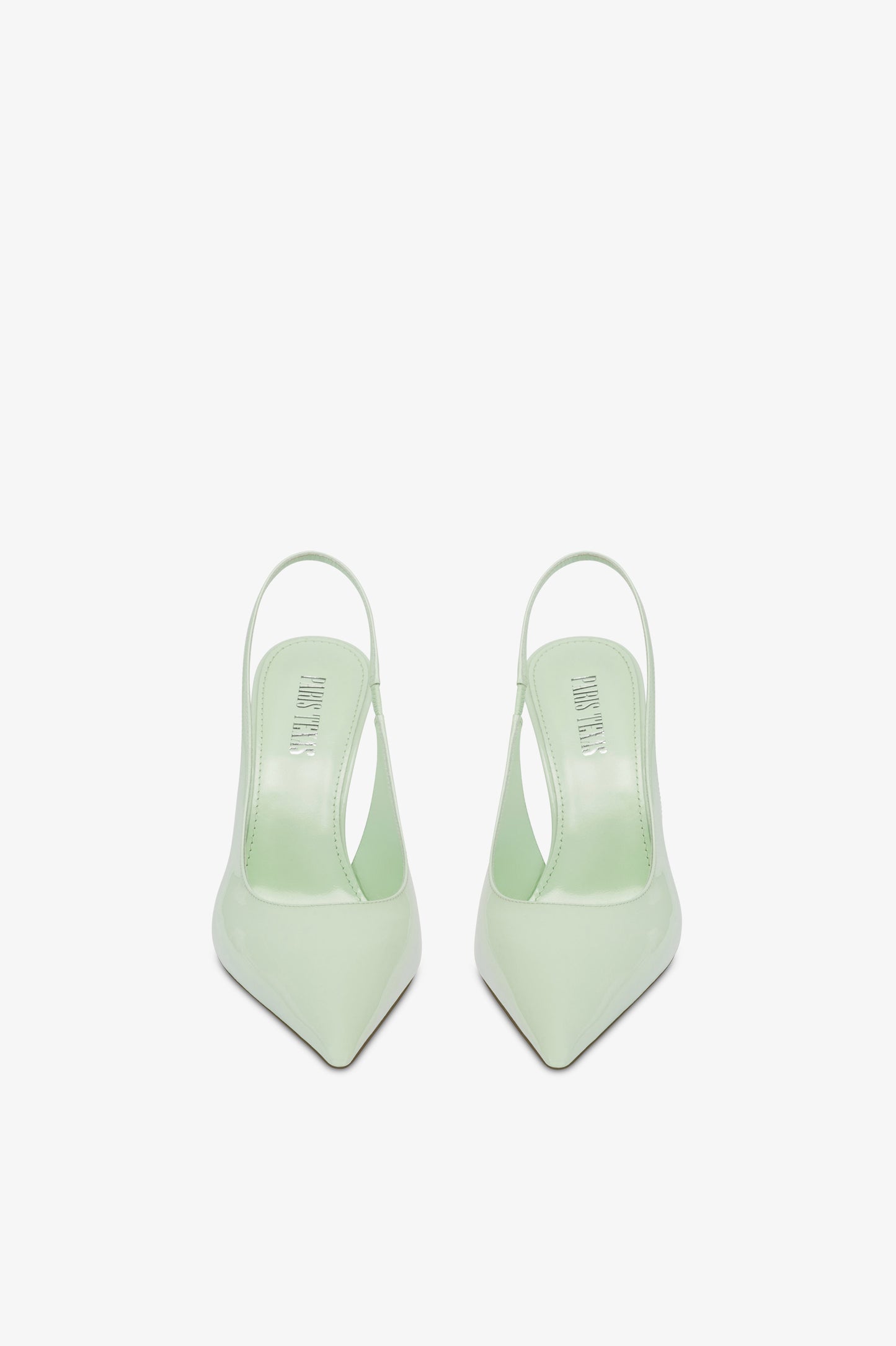 Slingbacks in mint patent leather