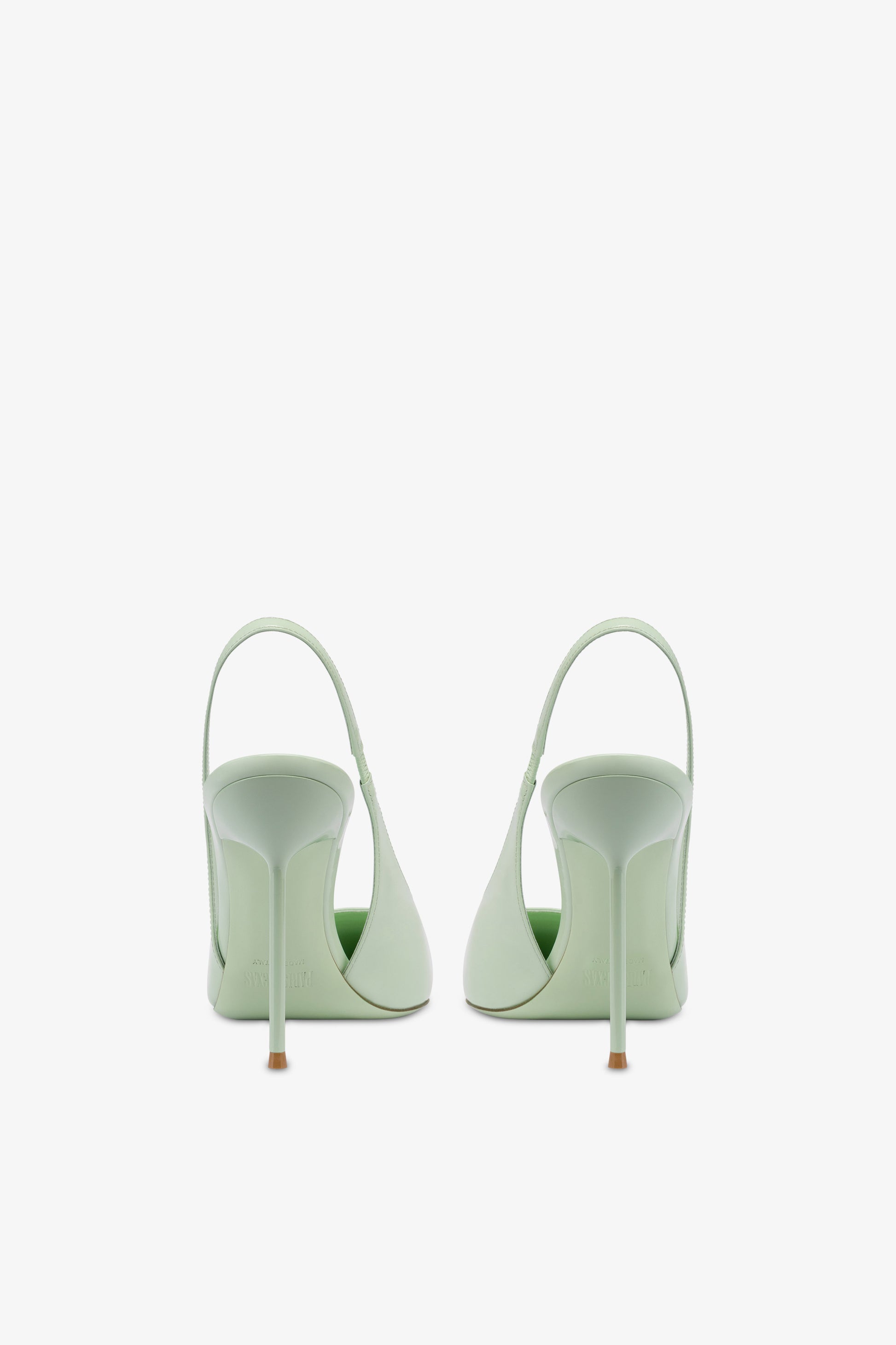 Slingbacks in mint patent leather