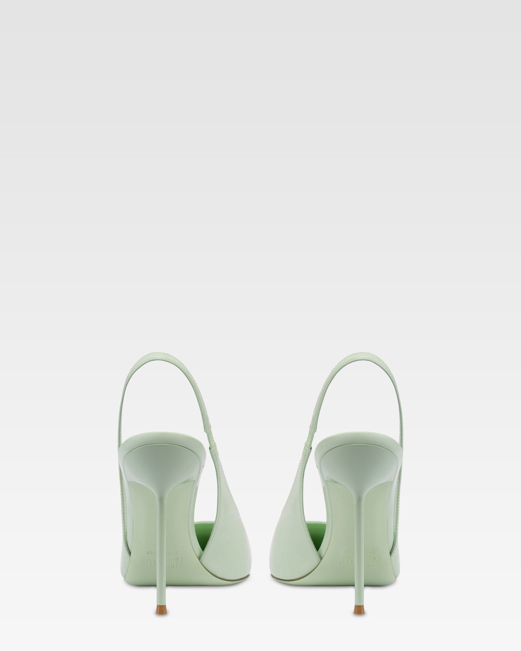 Slingbacks in mint patent leather