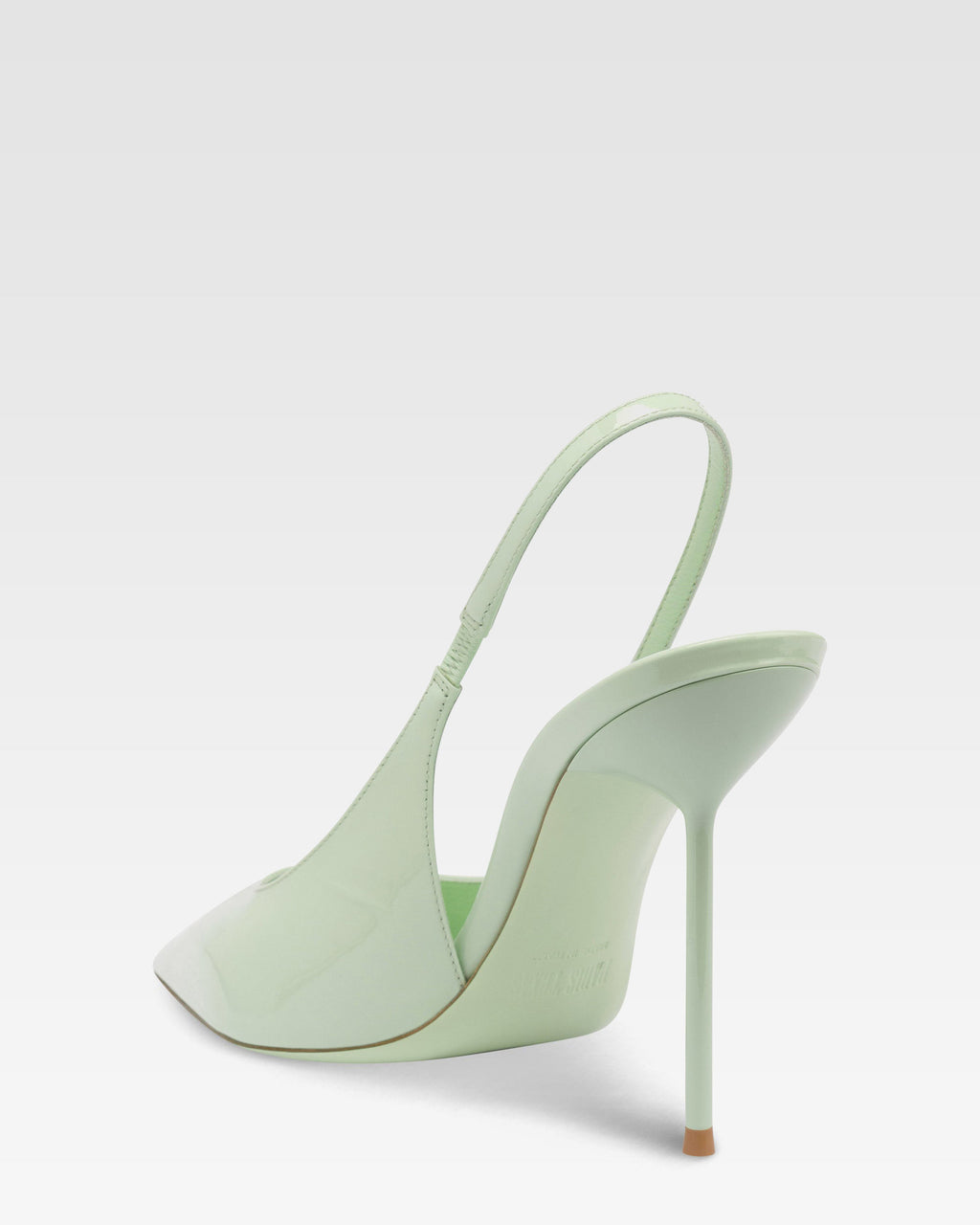 Slingbacks in mint patent leather