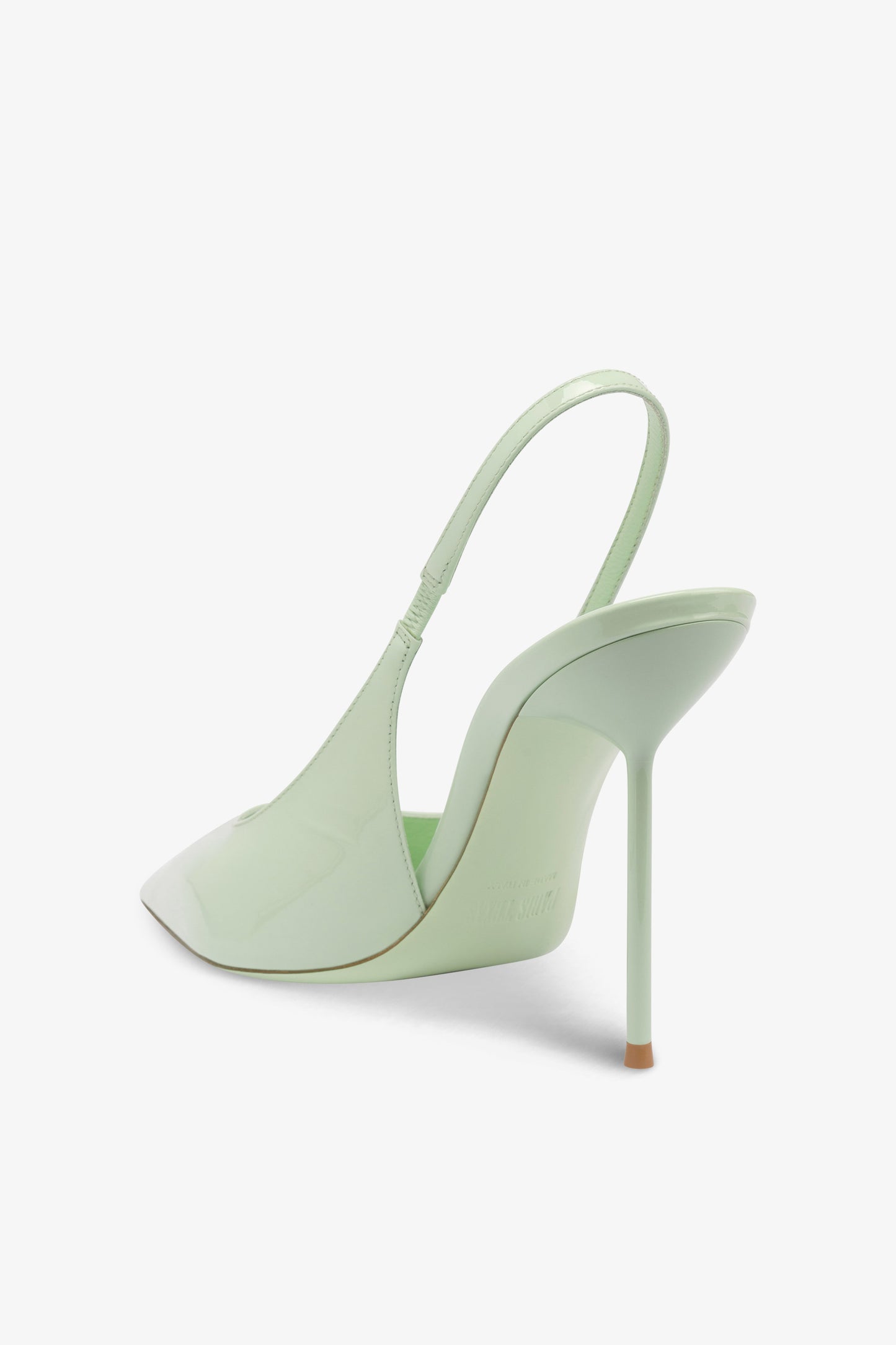 Slingbacks in mint patent leather