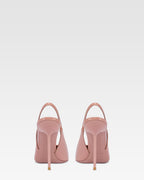 Slingback a punta in morbida pelle rosa texas lucido