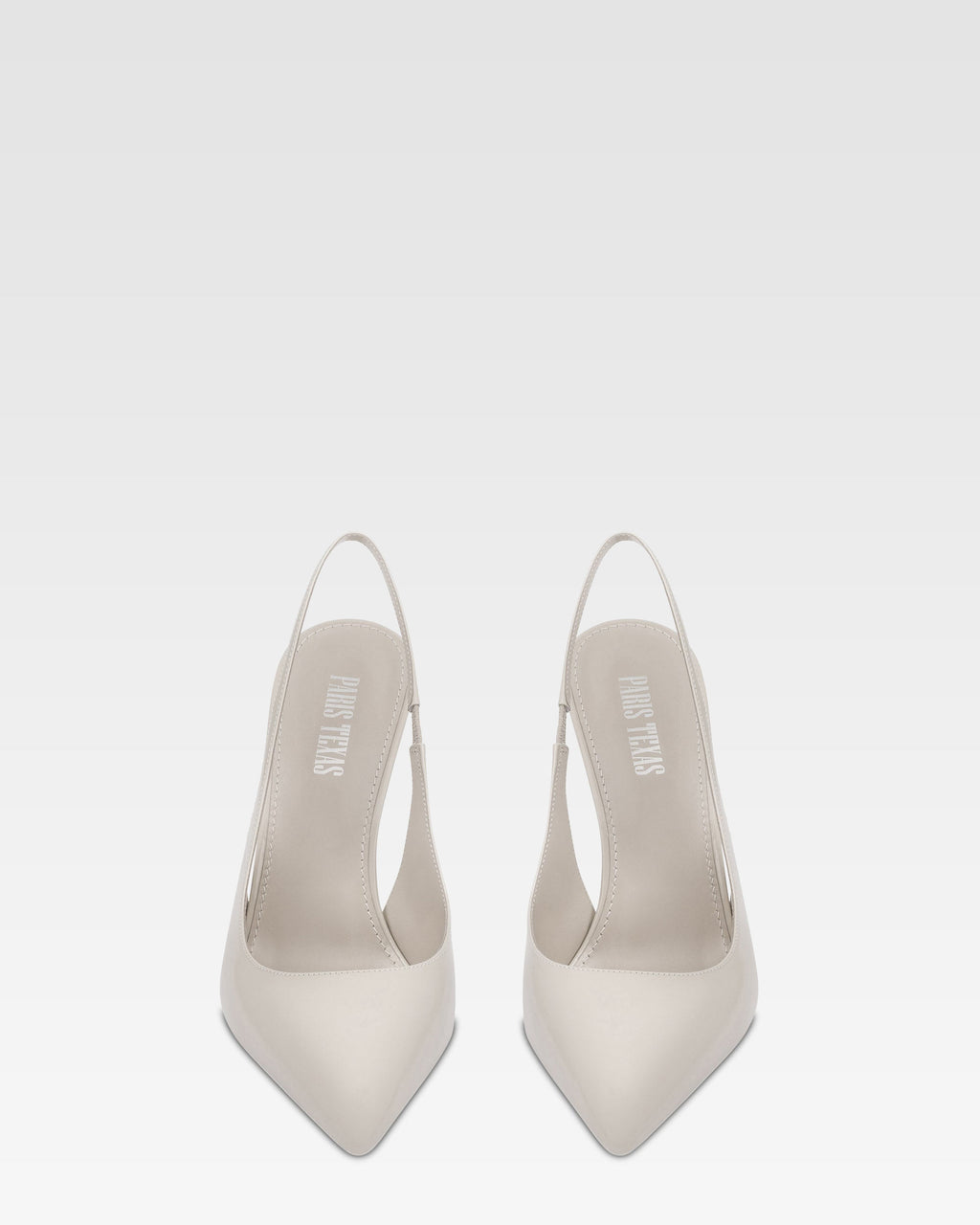 Slingbacks in grey patent leather
