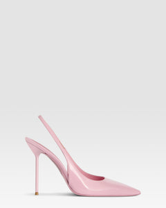 Slingbacks in petal pink patent leather