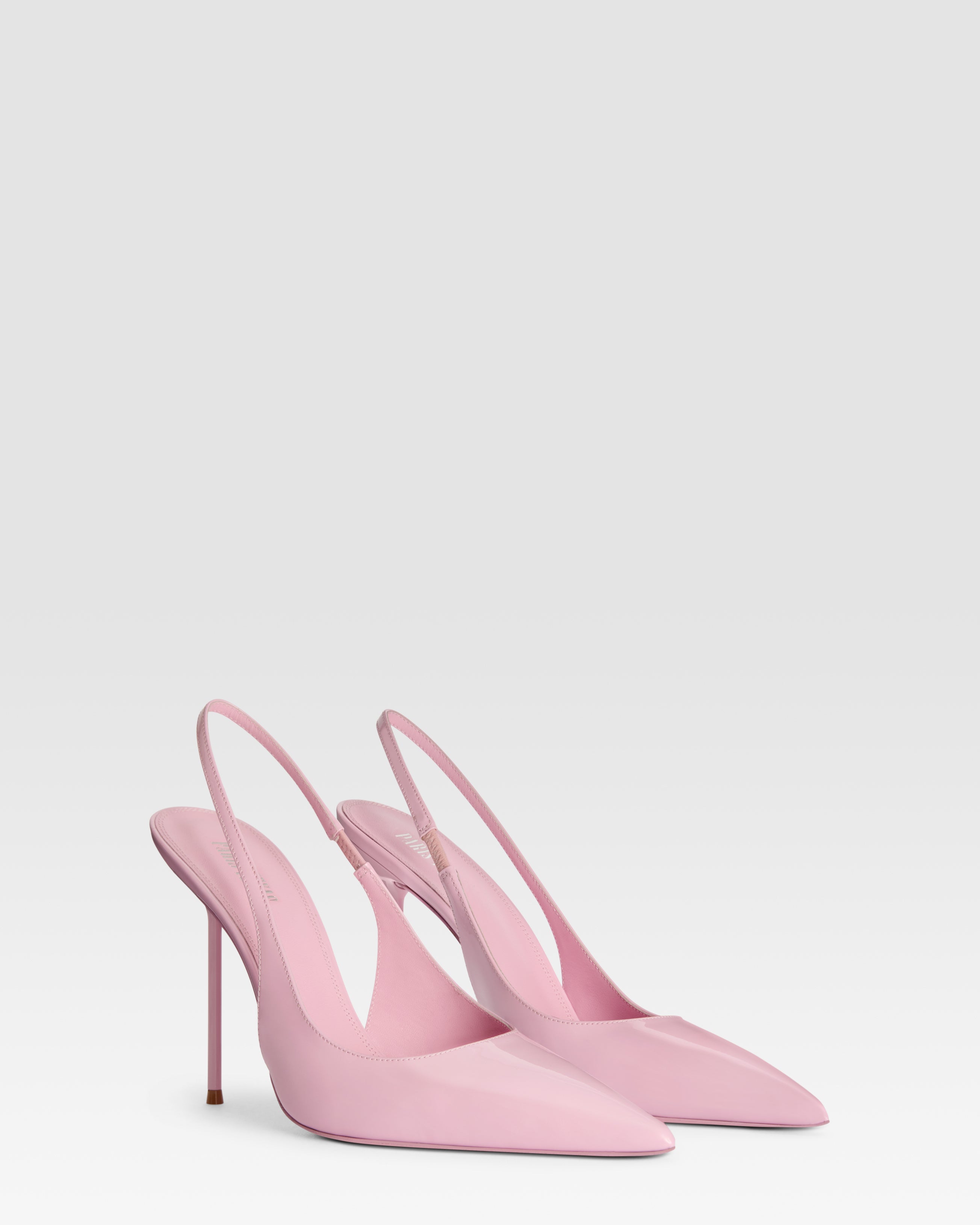 Slingbacks in petal pink patent leather