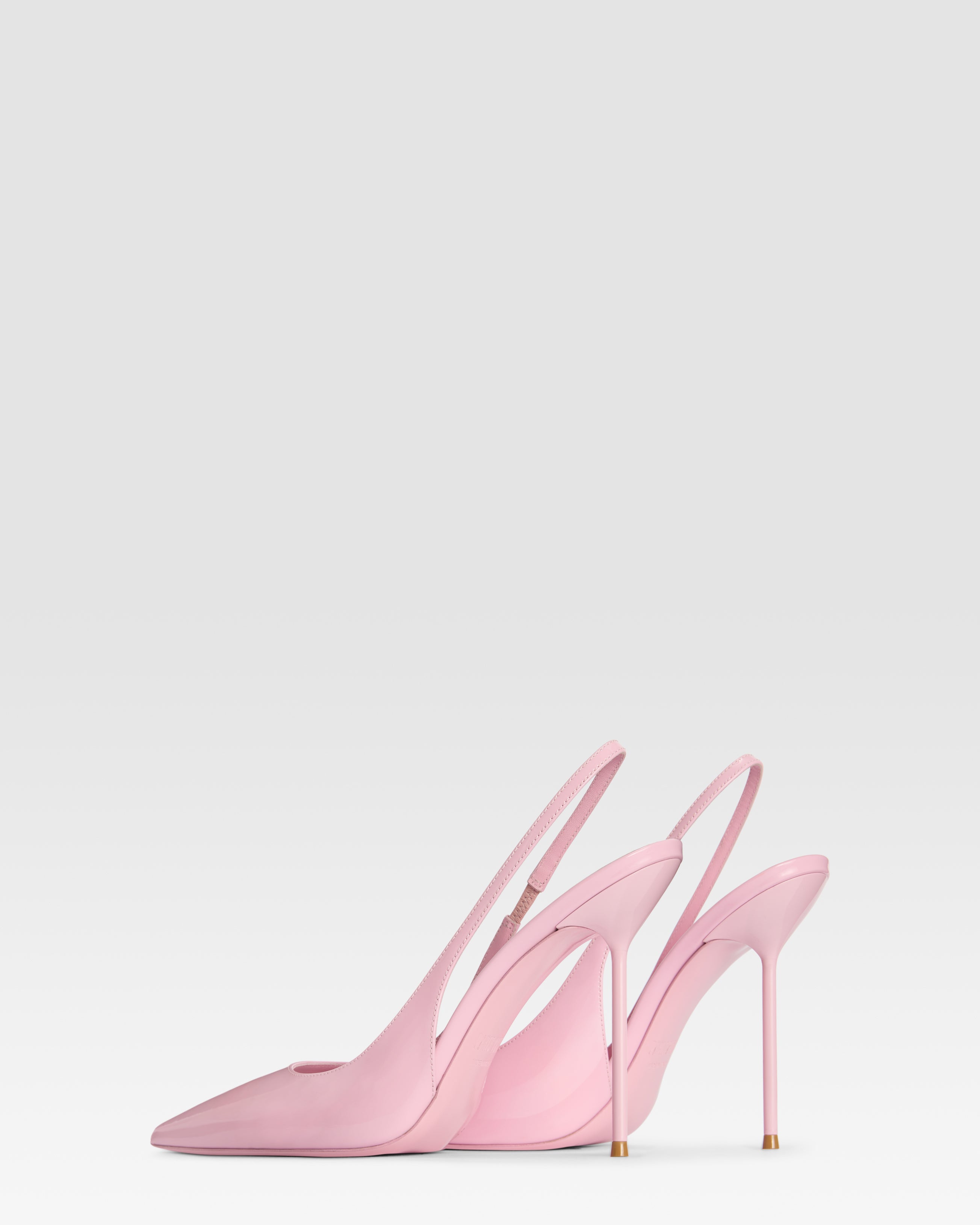 Slingbacks in petal pink patent leather