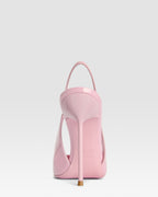 Slingbacks in petal pink patent leather
