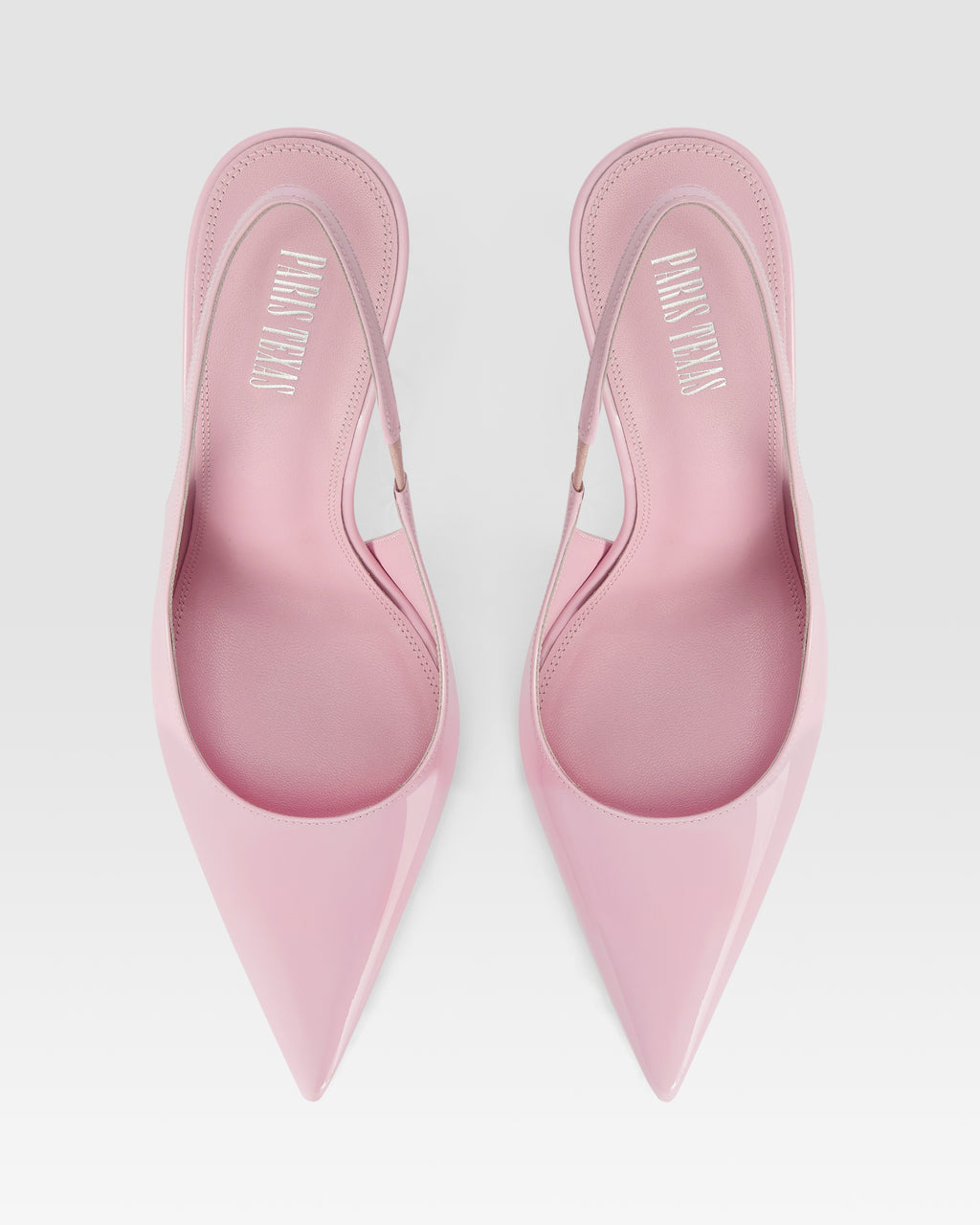 Slingbacks in petal pink patent leather