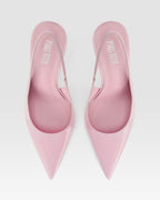 Slingbacks in petal pink patent leather