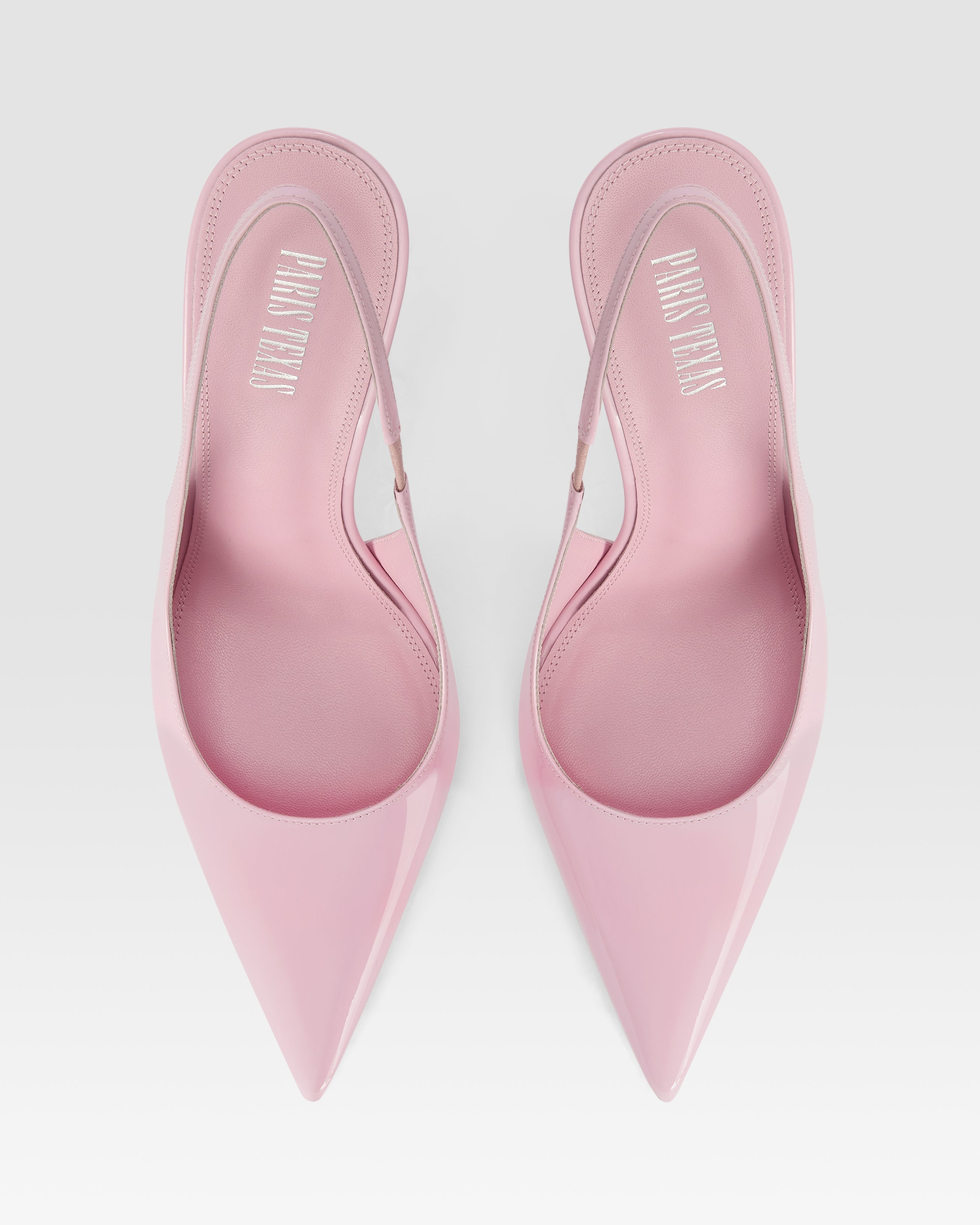 Slingbacks in petal pink patent leather