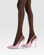 Slingbacks in petal pink patent leather