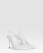 Patent leather slingback