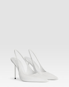 Patent leather slingback