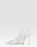 Patent leather slingback