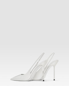 Patent leather slingback