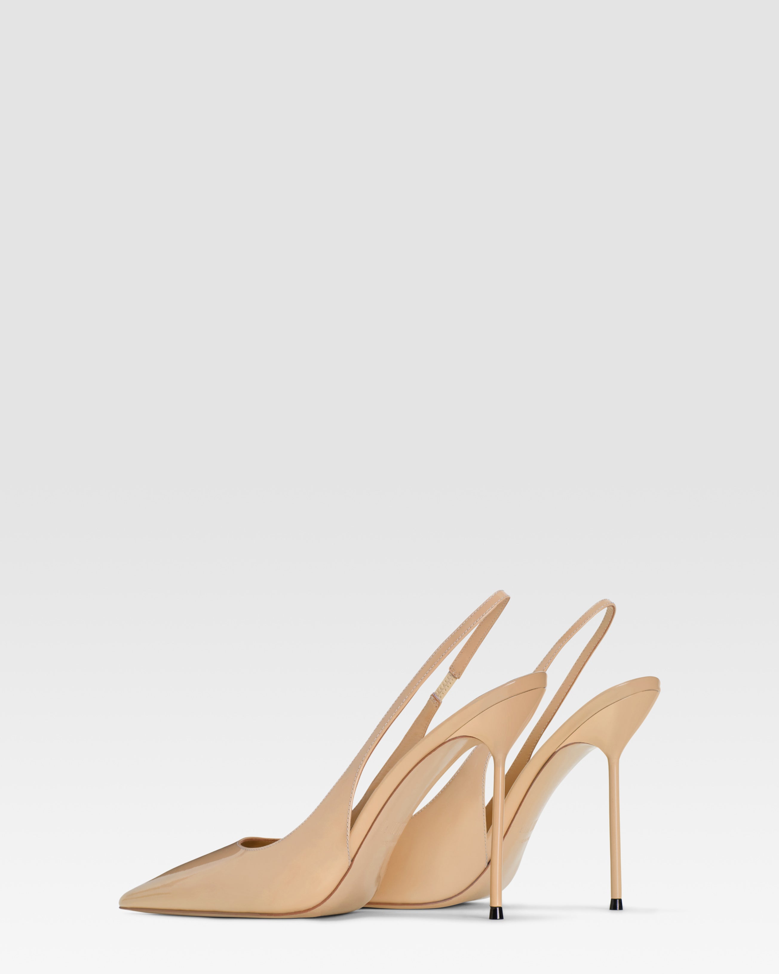 Slingbacks in vernice miele