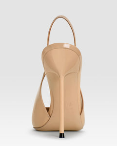 Slingbacks in vernice miele