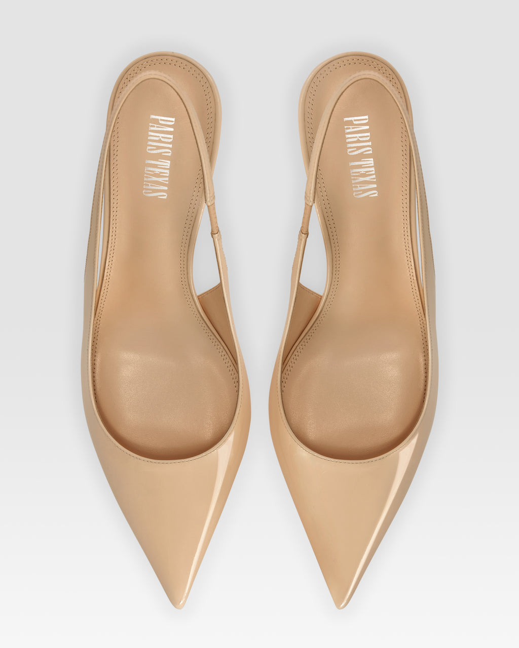 Slingbacks in vernice miele