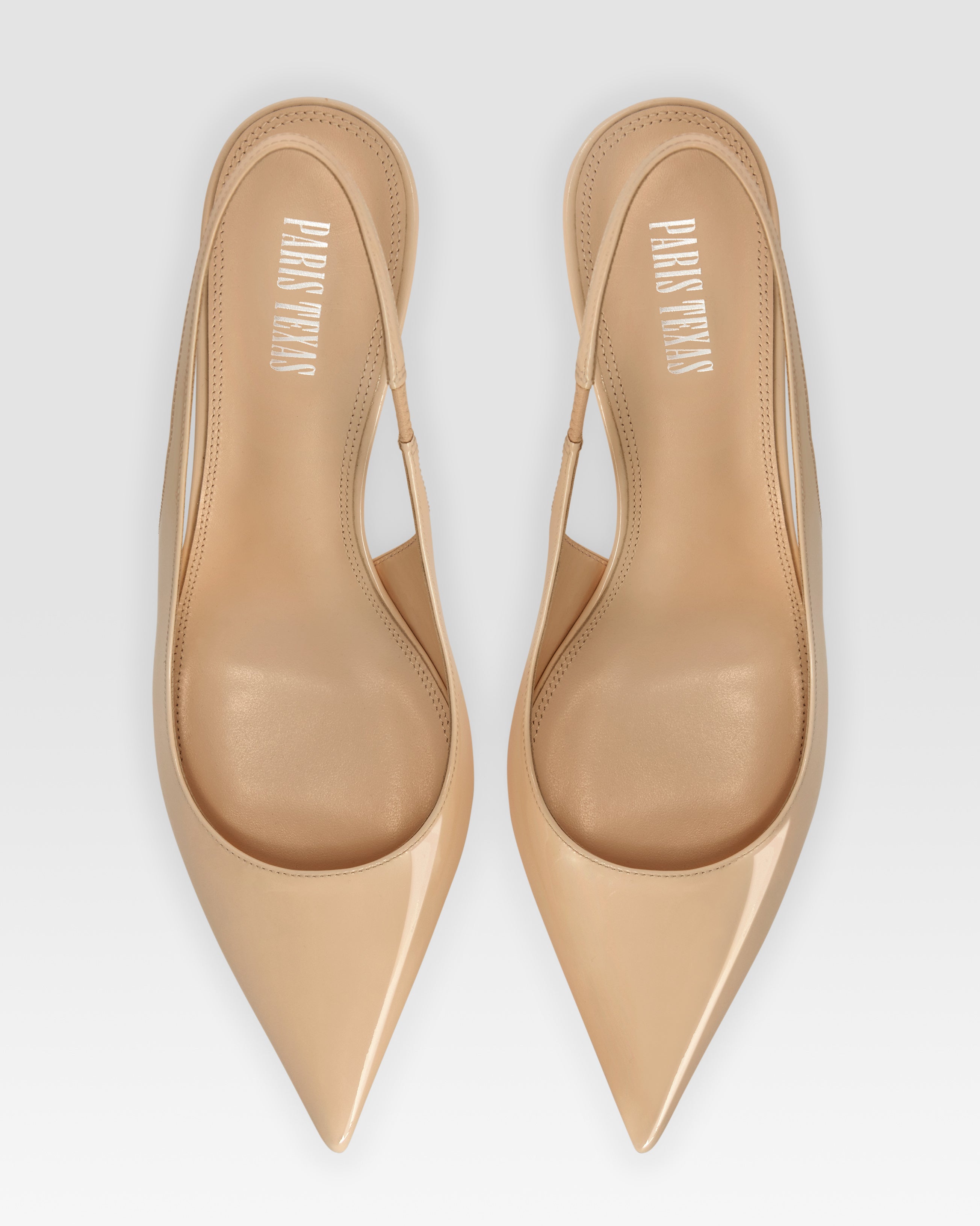 Slingbacks in vernice miele