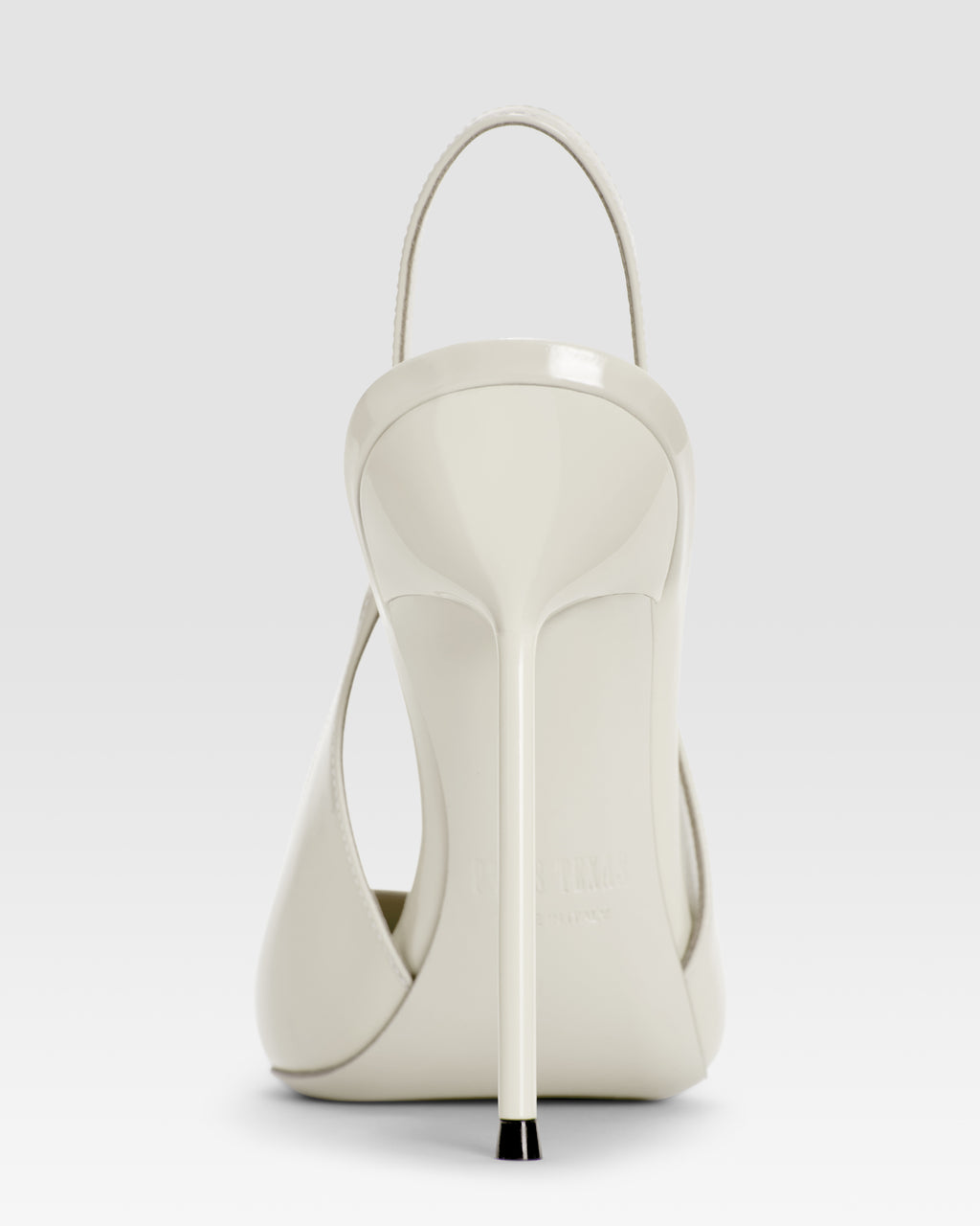 Slingbacks in optic white patent leather