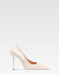 Slingbacks in ivory patent leather — Ivory