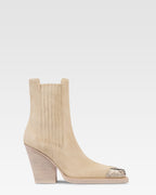 Bottes en cuir suede Angora