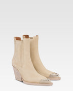 Bottes en cuir suede Angora