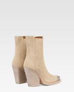 Bottes en cuir suede Angora