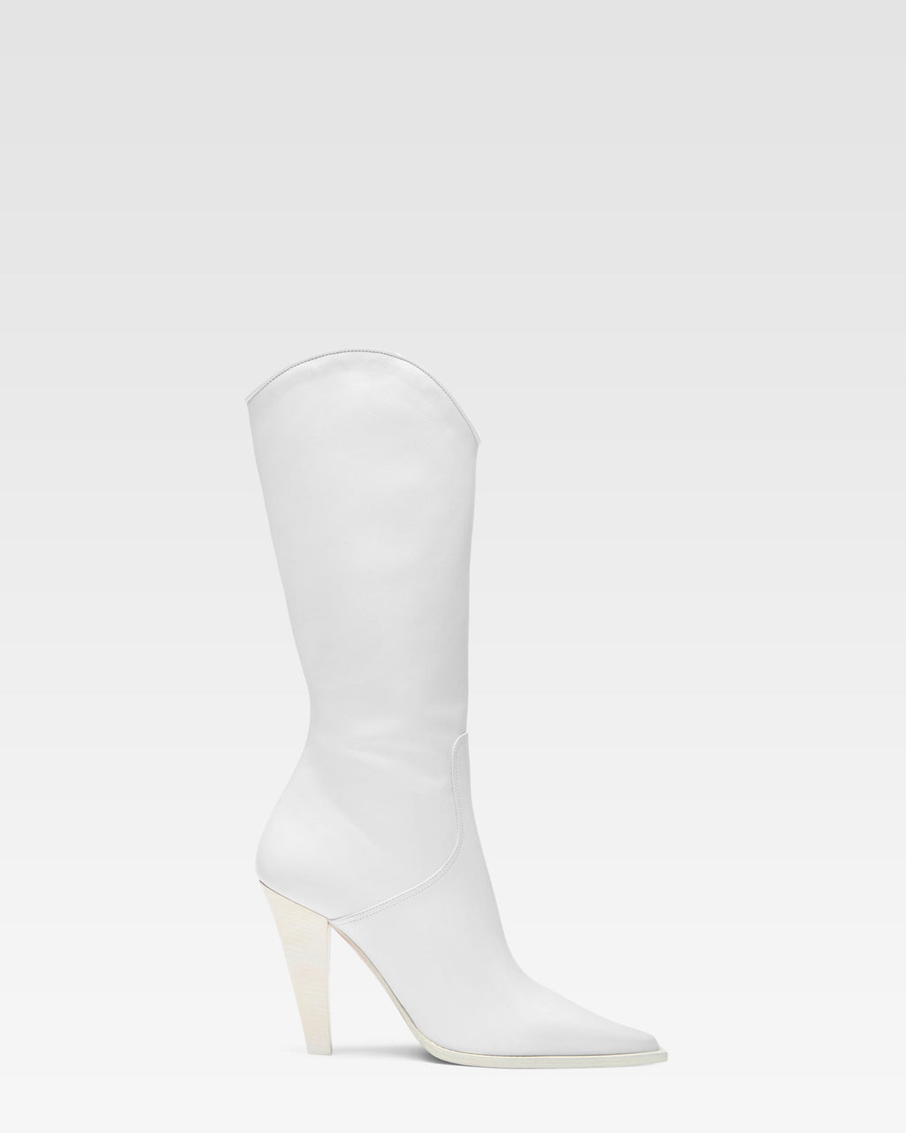 White leather boot