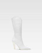 White leather boot