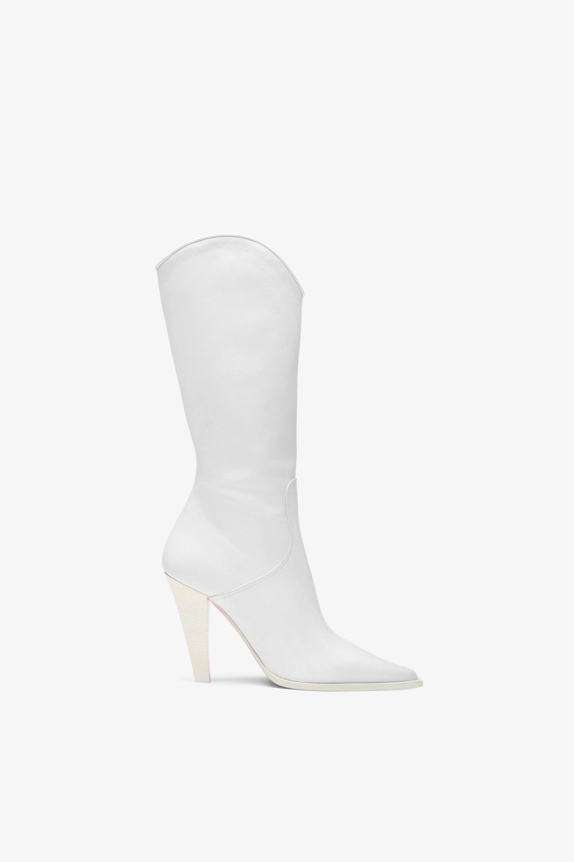 Botte en cuir blanc