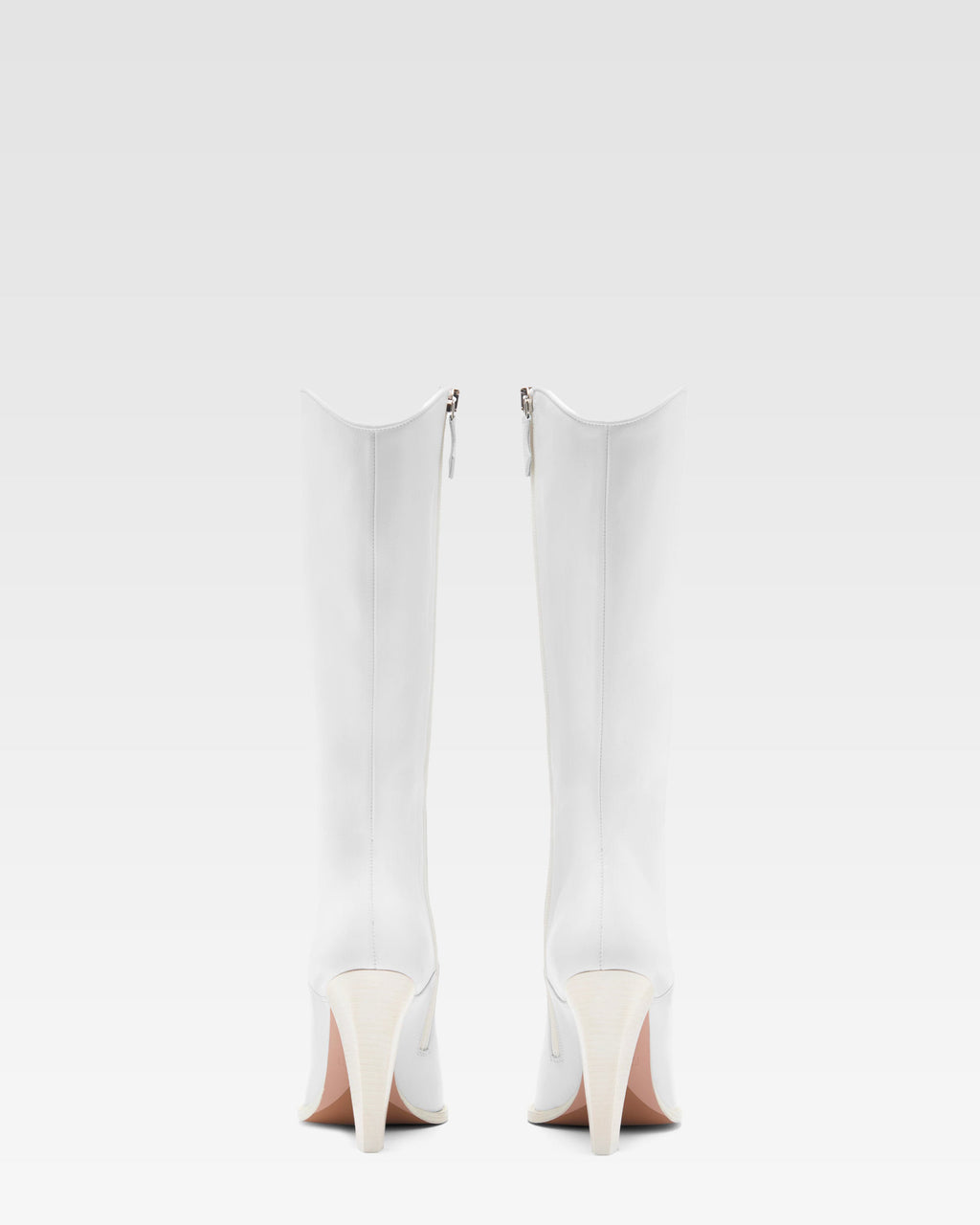 White leather boot