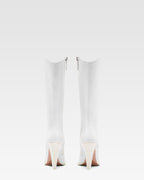 White leather boot